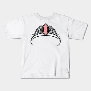 Tiara pink Kids T-Shirt